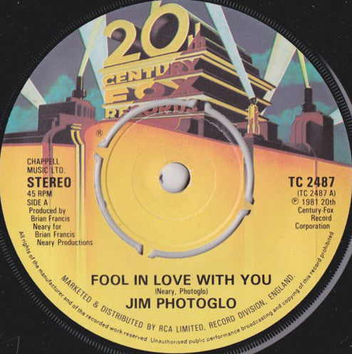 Jim Photoglo - Fool In Love With You (7", Single)