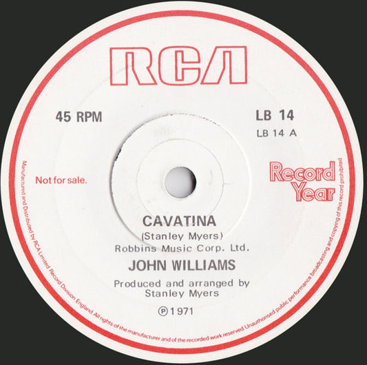 John Williams (7) / Noel Edmonds - Cavatina / Noel Edmonds Introduces Record Year And 'The Day They Remembered' (7")