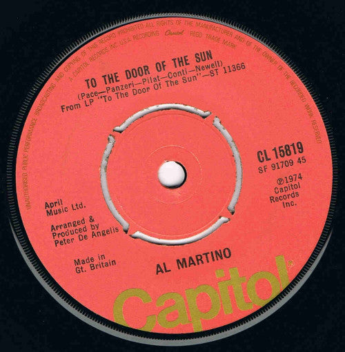 Al Martino - To The Door Of The Sun (7", Single)