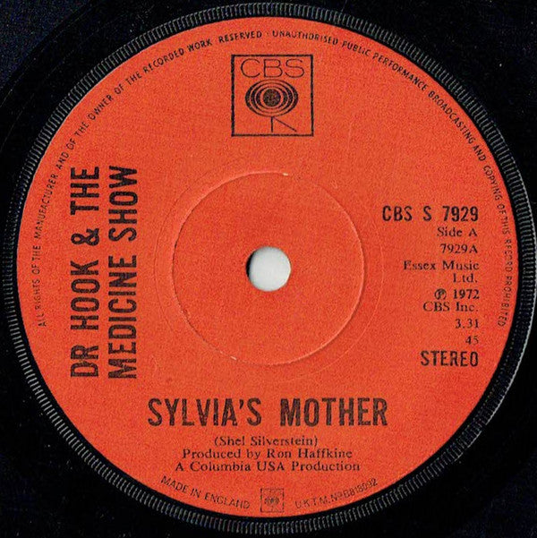 Dr. Hook & The Medicine Show - Sylvia's Mother (7", Single, Sol)