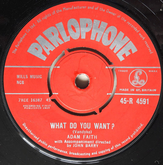 Adam Faith - What Do You Want? (7", Single, 4 p)