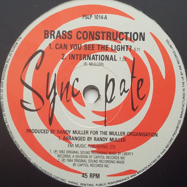 Brass Construction - Can You See The Light ? / International (12", MP)