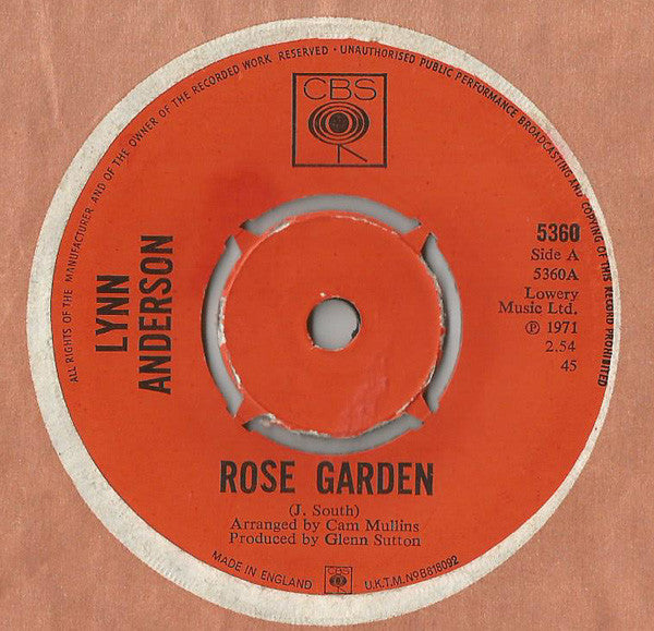 Lynn Anderson - Rose Garden (7", Single, Pus)