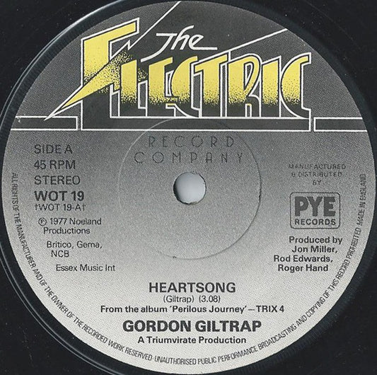 Gordon Giltrap - Heartsong (7", Single, Sol)