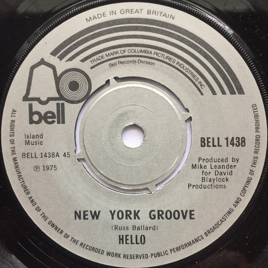 Hello - New York Groove (7", Single)