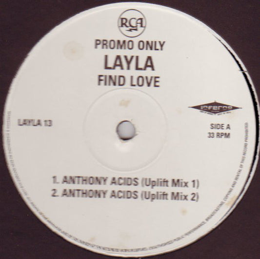 Layla - Find Love (12", Promo)