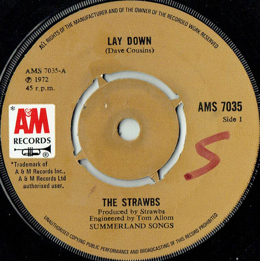 The Strawbs* - Lay Down (7", Single, Kno)