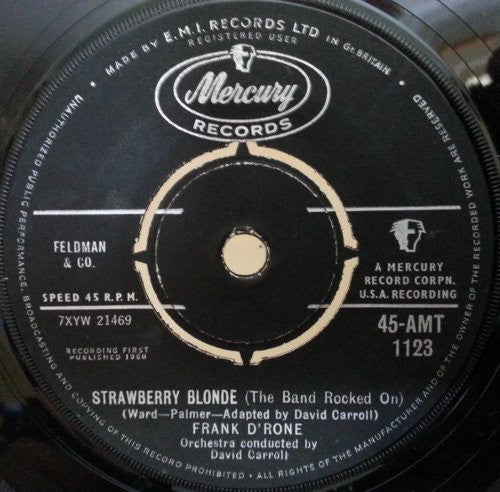 Frank D'Rone - Strawberry Blonde (The Band Rocked On) (7
