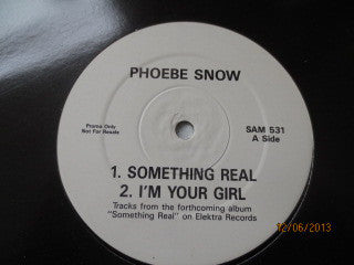 Phoebe Snow - Something Real (12", Single, Promo)