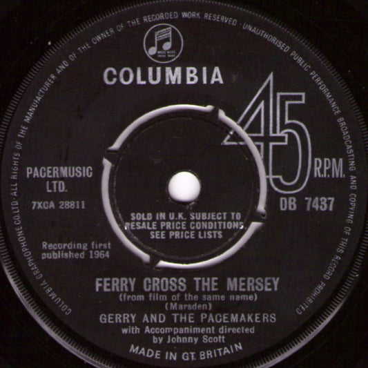 Gerry And The Pacemakers* - Ferry Cross The Mersey (7", Single)