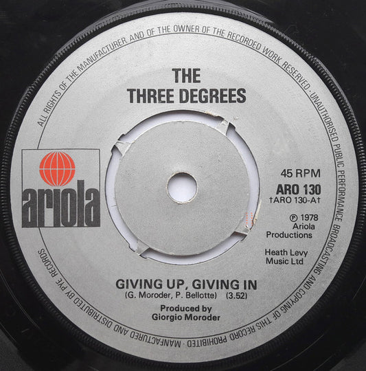 The Three Degrees - Giving Up, Giving In (7", Single)