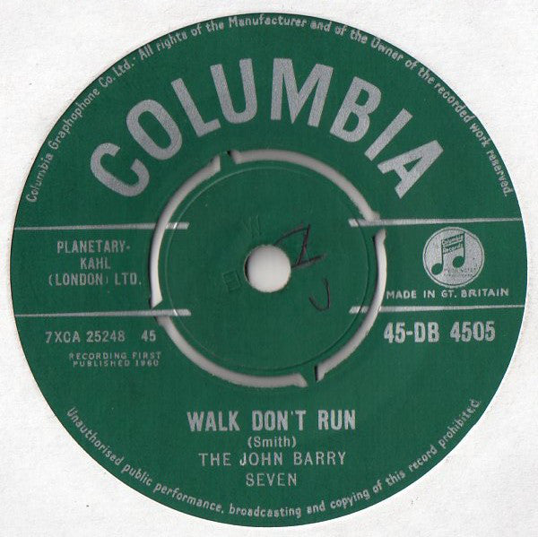 The John Barry Seven - Walk Don't Run (7", Single)