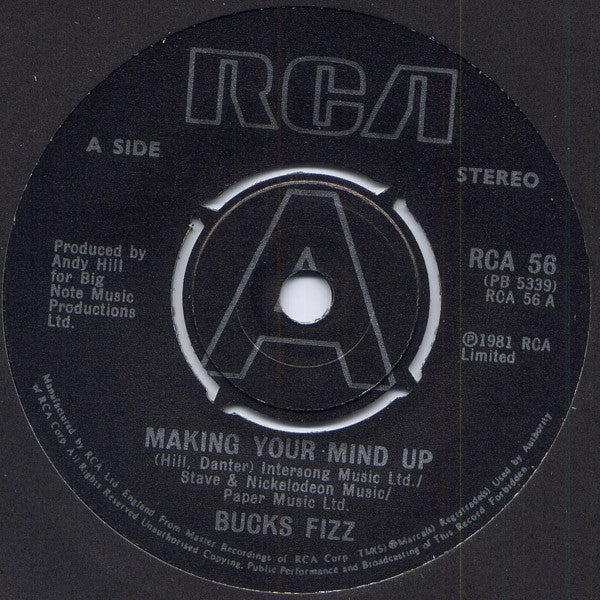 Bucks Fizz - Making Your Mind Up (7", Single, Pus)