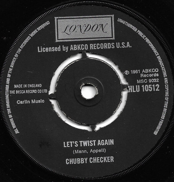 Chubby Checker - Let's Twist Again (7", Single, RE)