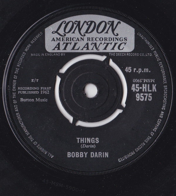 Bobby Darin - Things (7", Single)