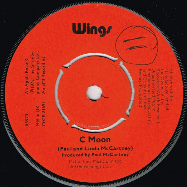 Wings (2) - Hi, Hi, Hi / C Moon (7", Single)