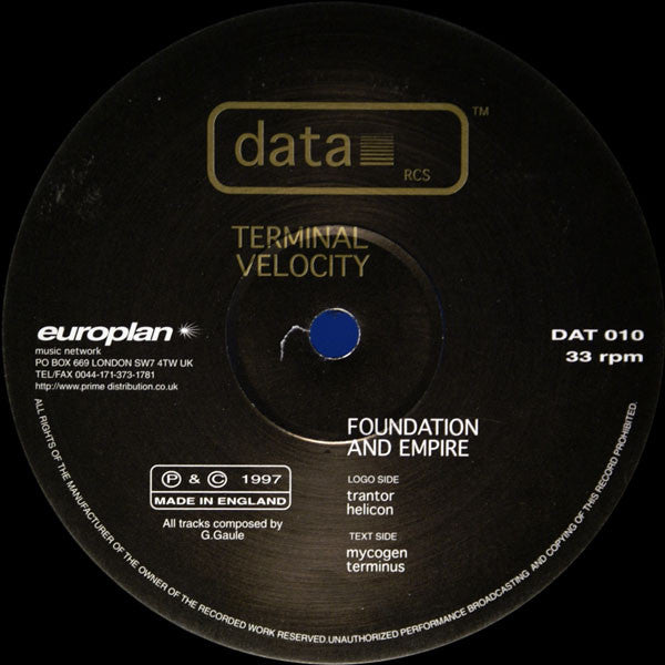 Terminal Velocity (2) - Foundation And Empire (12")