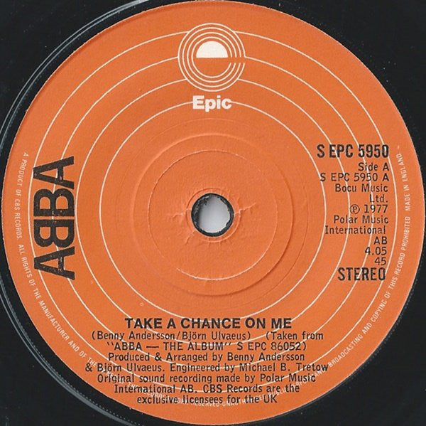 ABBA - Take A Chance On Me (7", Single)