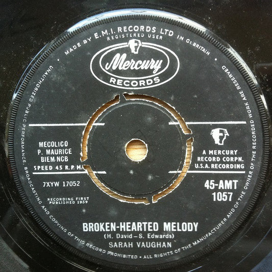 Sarah Vaughan - Broken-Hearted Melody / Misty (7", Single)