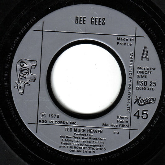 Bee Gees - Too Much Heaven (7", Single, Fre)