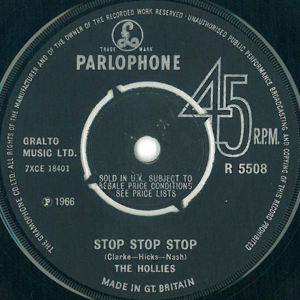 The Hollies - Stop Stop Stop (7", Single)