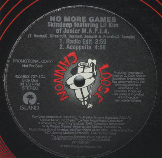 Skin Deep (2) - No More Games (12", Promo)