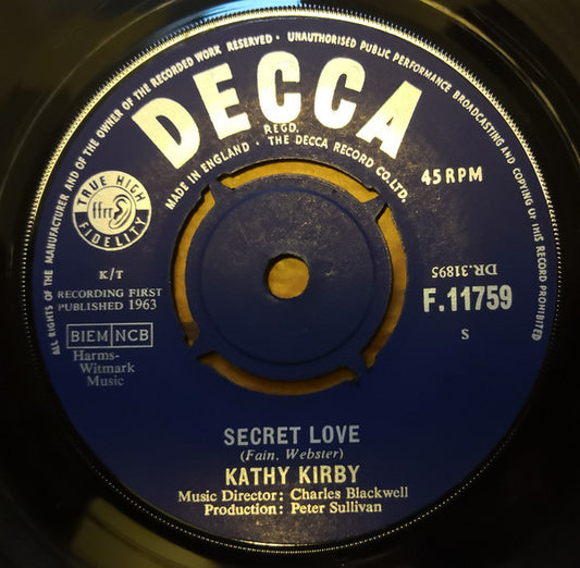 Kathy Kirby - Secret Love (7")