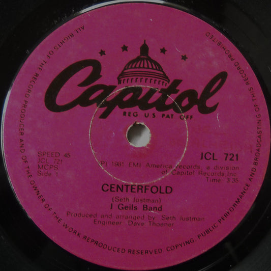 The J. Geils Band - Centerfold (7", Single)