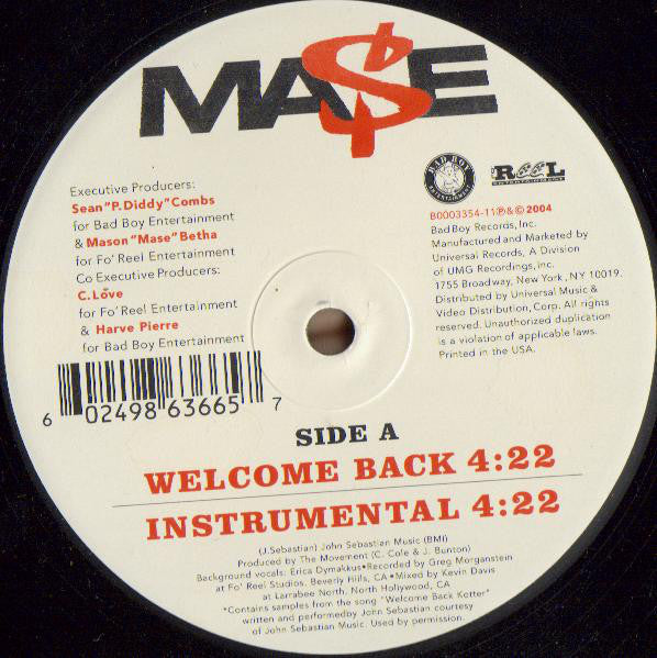 Mase - Welcome Back (12")