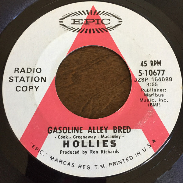 The Hollies - Gasoline Alley Bred (7", Single, Promo)