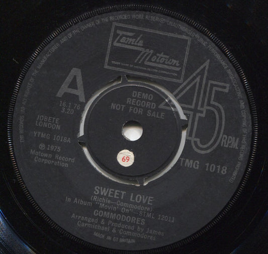 Commodores - Sweet Love / Better Never Than Forever (7", Promo)