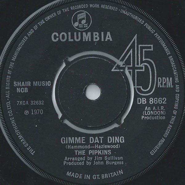 The Pipkins - Gimme Dat Ding (7", Single, Kno)