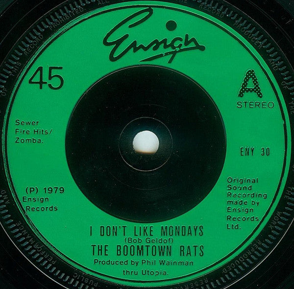 The Boomtown Rats - I Don't Like Mondays (7", Single, Gre)