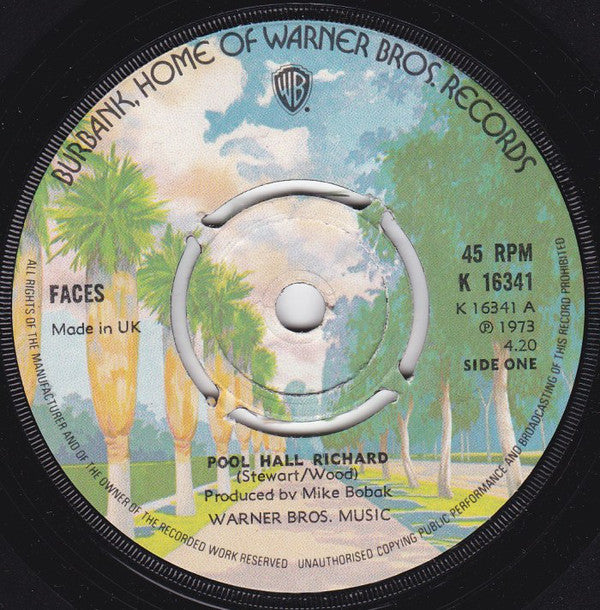 Faces (3) - Pool  Hall Richard (7", Single, 4 p)