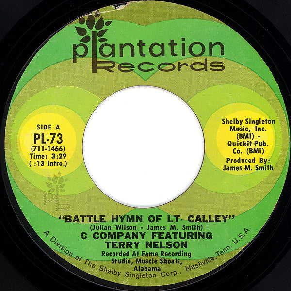 C Company - Battle Hymn Of Lt. Calley (7", Single)