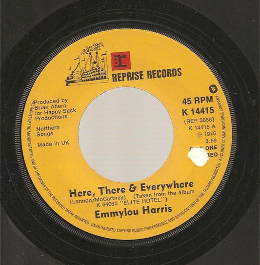 Emmylou Harris - Here, There & Everywhere (7", Lar)