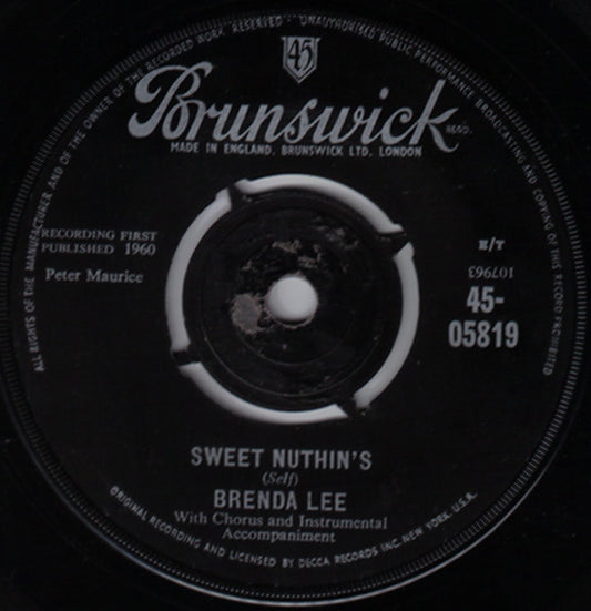 Brenda Lee - Sweet Nuthin's (7", Single)