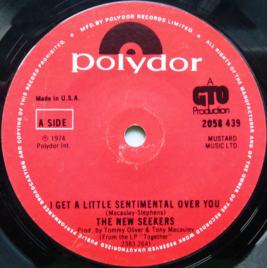 The New Seekers / Peter Paul And Marty - I Get A Little Sentimental Over You / Ride A Horse (7")