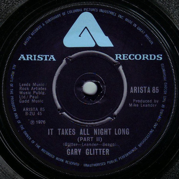 Gary Glitter - It Takes All Night Long (7", Single, Bla)