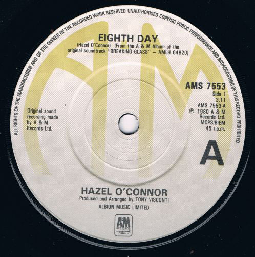 Hazel O'Connor - Eighth Day (7", Single)