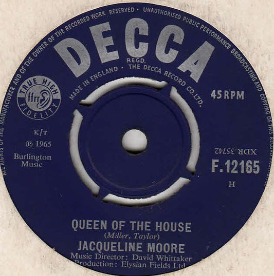 Jacqueline Moore - Queen Of The House (7")