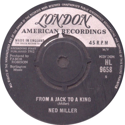 Ned Miller - From A Jack To A King (7", Single)