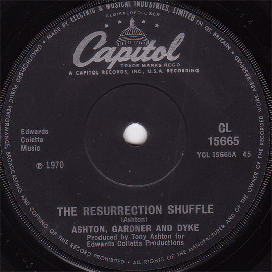 Ashton, Gardner And Dyke* - The Resurrection Shuffle (7", Single, Sol)