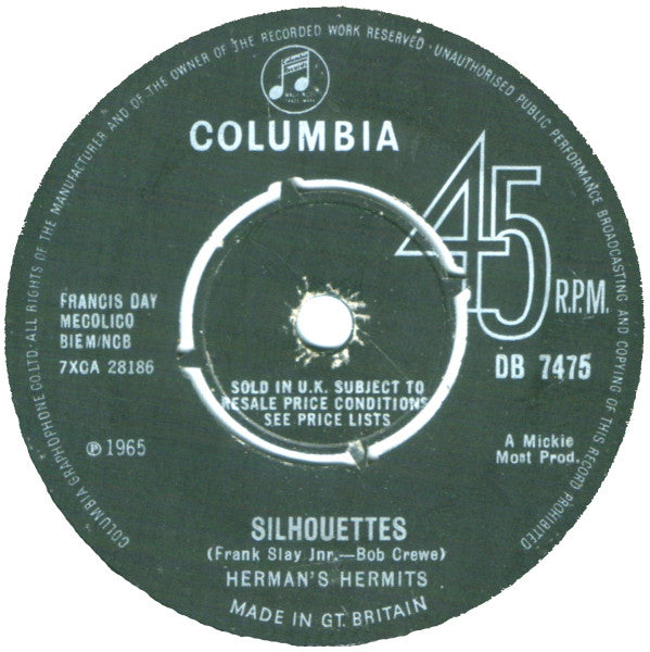 Herman's Hermits - Silhouettes (7", Single)