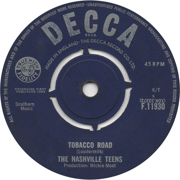 The Nashville Teens - Tobacco Road (7", Single)