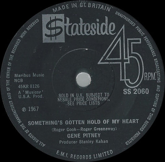 Gene Pitney - Something's Gotten Hold Of My Heart (7", Single, Sol)