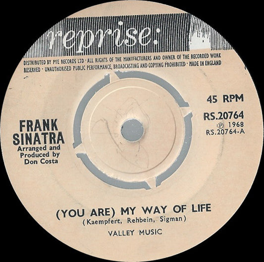 Frank Sinatra - (You Are) My Way Of Life (7")