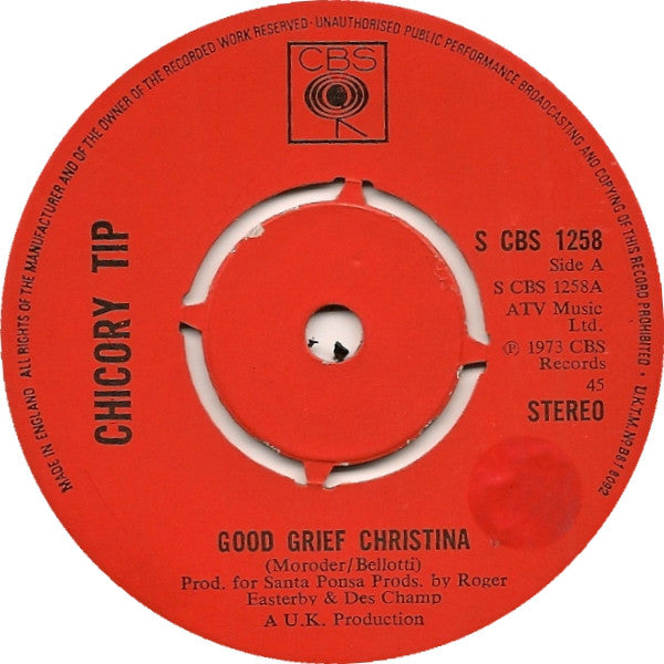 Chicory Tip - Good Grief Christina (7", Single, Pus)