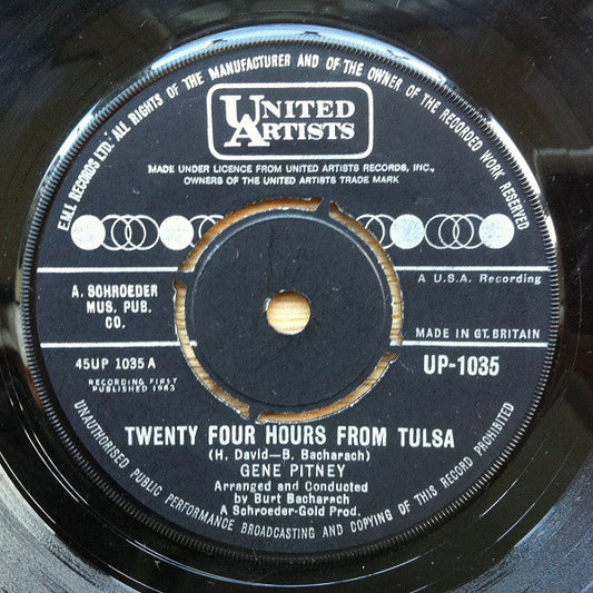 Gene Pitney - Twenty Four Hours From Tulsa (7", Single)