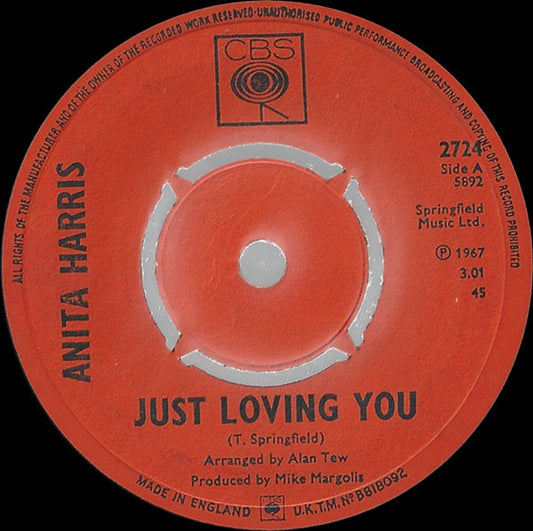 Anita Harris - Just Loving You (7", Single)